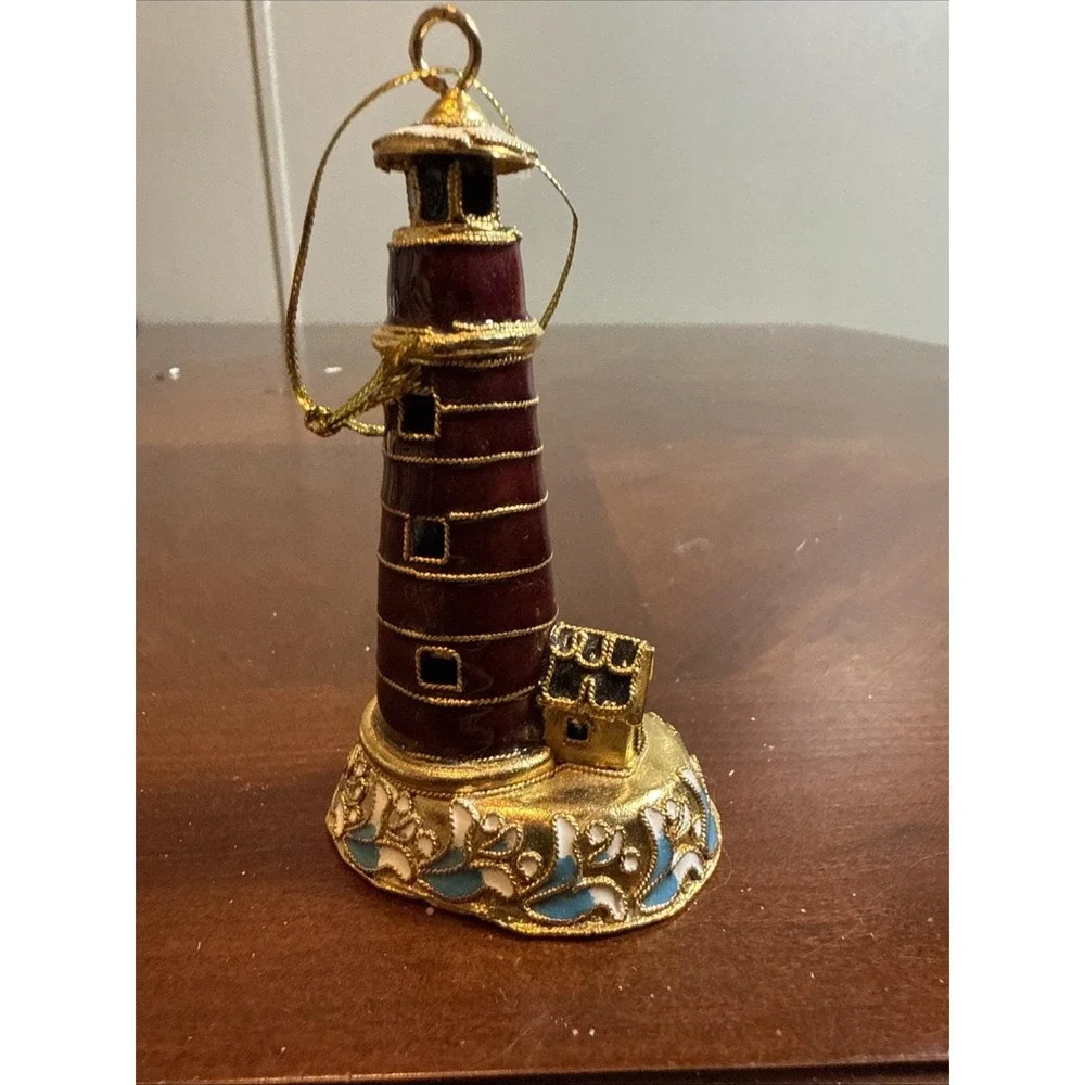 Vintage‎ Cloisonné Lighthouse Ornament Nautical